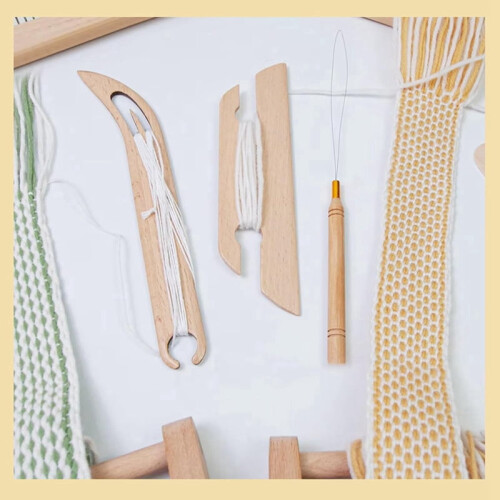 Wooden Beveled Inkle Loom Weaving Kit 2