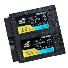 Pour NerdMiner V2 DUO 156K/S Double Écran BTC Solo Lottery Miner Bitcoin Nerd Miner Noir