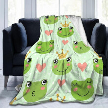 Frog Prince Bed Blanket Ultra Soft Plush 150x200cm