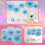Wall Hanging Paper Fans Set Silver Blue 6-Pack 2