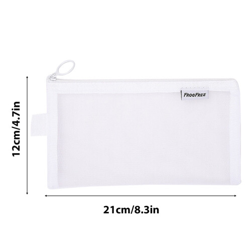 Keeplus transparent mesh pencil case zippered large capacity 1