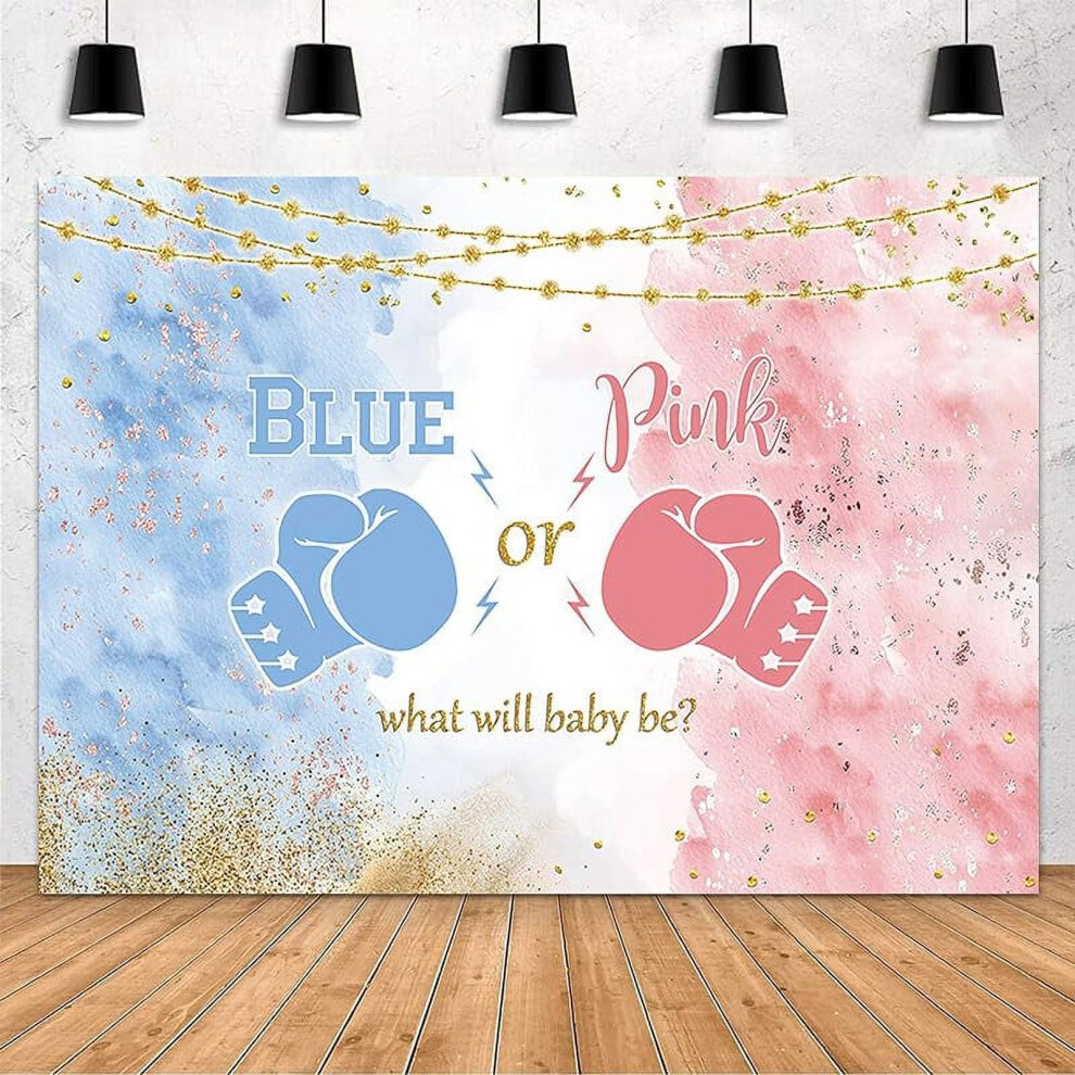 Gender Reveal Backdrop Watercolor 72X108 In Blue/Pink 946140694832