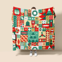 Cartoon Christmas Blanket Soft Fleece 50x60 inches