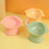 Jacenvly pet bowl plastic slant design 3 colors 1