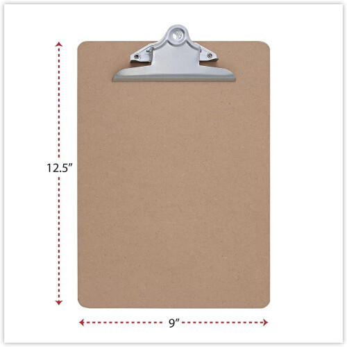 Hardboard Clipboard 1-Inch Capacity 2pcs Brown 1