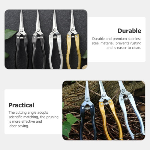 Ciseaux à fleurs en acier inoxydable pour jardinage (2 pièces) 1