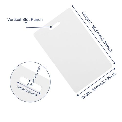 Carduri de identitate premium din PVC CR80 cu perforator, pachet de 20 1