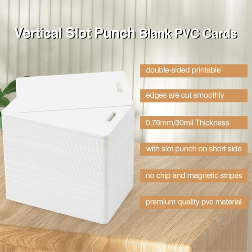 Carduri de identitate premium din PVC CR80 cu perforator, pachet de 20 2