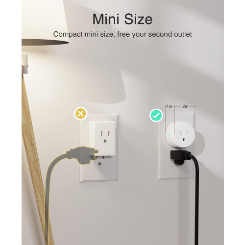 Smart WiFi Plug Compatible with Alexa and Google Home4Pack 1