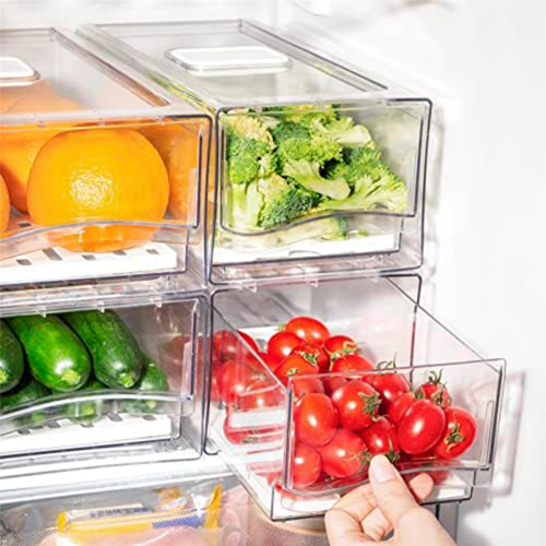 Refrigerator Organizer Bins with Pull-Out Drawers 2-Pack 2