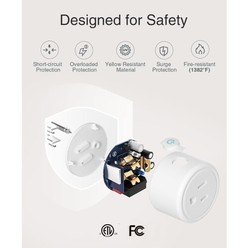 Smart WiFi Plug Compatible with Alexa and Google Home4Pack 2