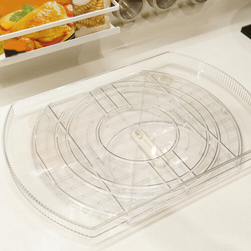Refrigerator Turntable Clear Square Organizer 1 Pack 1