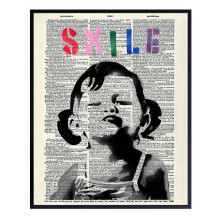 Banksy Poster Dictionary Art Upcycled Vintage Graffiti