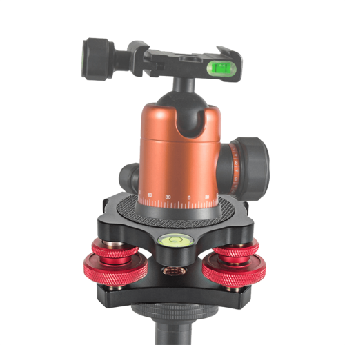 Tripod Leveling Base for DSLR Camera Adjustable Pan Plate 2