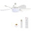 E27 Ceiling Fans with Lights , 3000K-6500K LED Light 4
