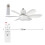 E27 Ceiling Fans with Lights , 3000K-6500K LED Light 2