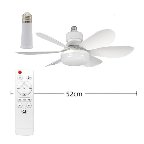 E27 Ceiling Fans with Lights , 3000K-6500K LED Light 1