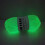 Navy Blue and Green Fluorescent Yarn 58g Wool Blend 4