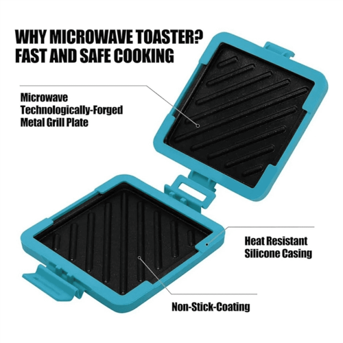 Microwave Toastie Maker Blue 1 unit 2