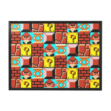 Super Mario wall art cartoon framed print 1 piece