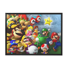Super Mario wall art framed cartoon print 1 piece