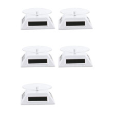 5X White Solar/Battery Powered Rotating Stand Product Display Art Jewellery Exhibition Photography