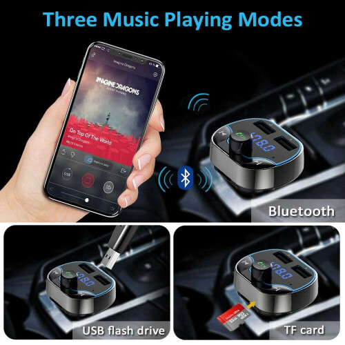 Bluetooth 4.2 FM transmitter with USB charger and TF card 2
