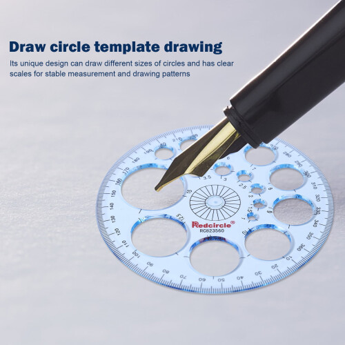 Geometric Template Ruler for Circles and Shapes (1) 2