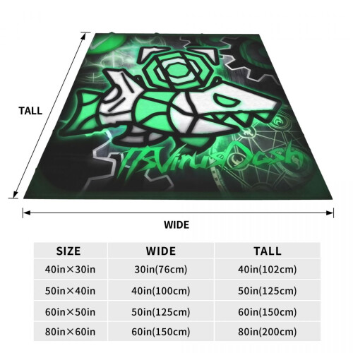 Geometry Dash Anime Blanket Flannel 60x50 inches 1