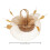 Fascia per capelli da donna con fiore, piuma e rete dorata, ideale per cappello Derby. 3
