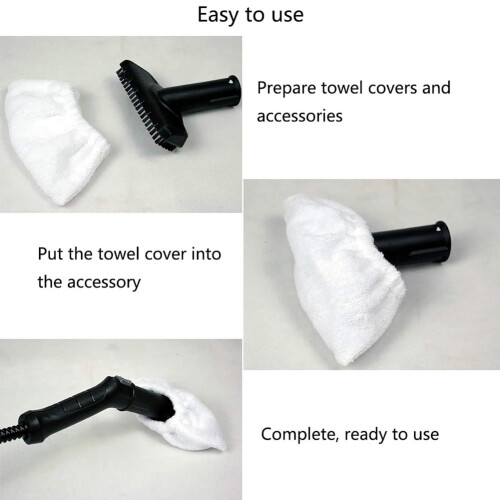 Microfiber Cover Set for EasyFix Steam Cleaner 4 Pcs 2