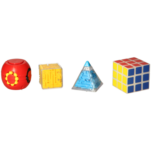 Brain Teaser Puzzle Box Gift Set Bead Barrel Ball Maze Pyramid Maze Cube Puzzle 2