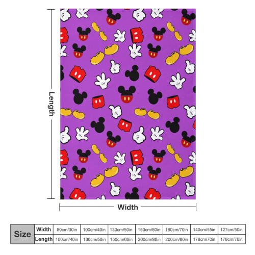 Mickey blanket ultra-soft flannel throw 40" x 30" 1