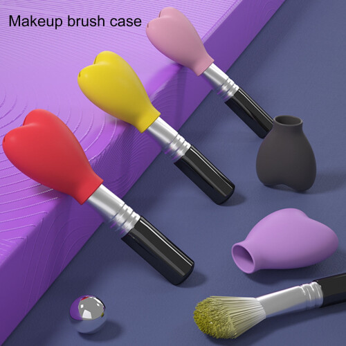 Make-up-Pinselkappen in Herzform aus Silikon, 3 Stück 1