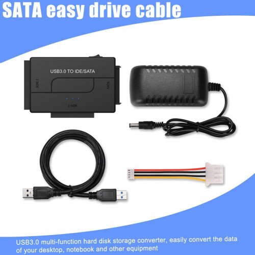 USB 3.0 naar IDE/SATA-adapter voor 2,5" en 3,5" schijven 1