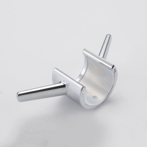 Shower Pole Hook Silver High-Strength Rust-Resistant Towel 2