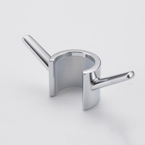 Shower Pole Hook Silver High-Strength Rust-Resistant Towel 1