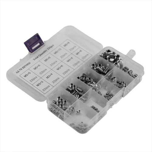 M3-M8Stainless Steel Socket Set Screws220pcs 2