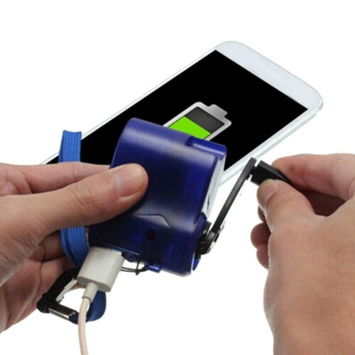 Handvevd USB-nödladdare med LED-ljus 2