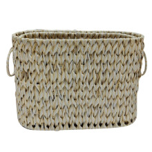 Storage Woven Basket,Waterproof Wicker Basket with Handles,Organizing Woven Basket,Pantry Basket,Wicker Storage Basket B