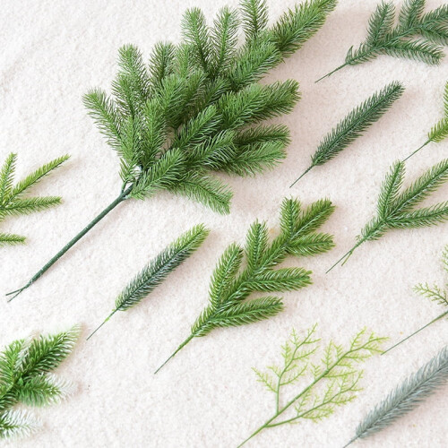 Artificial Pine Needles Garland Green 2 pcs 2