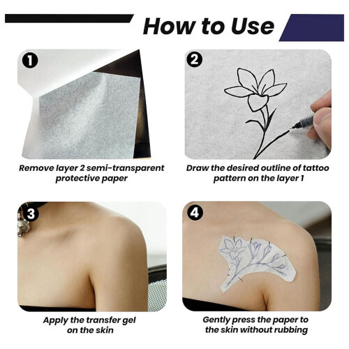 Tracing Paper for Tattooing A4 100 Sheets 4 Layers 2