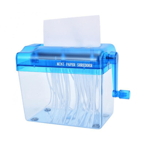 Mini manual paper shredder portable straight cutter 2