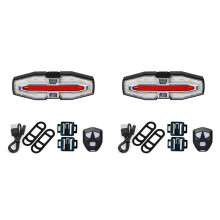 2X Electric Scooter Signal Tail Light with Horn Prompt Sound Turn Signal USB Charging Taillight