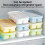 Ice Cube Mold Stackable Dustproof Easy-Clean 12-Cavity 6