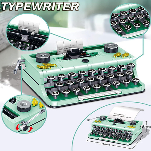 Retro Typewriter Model Kit 820PCS Craft Box Design 2