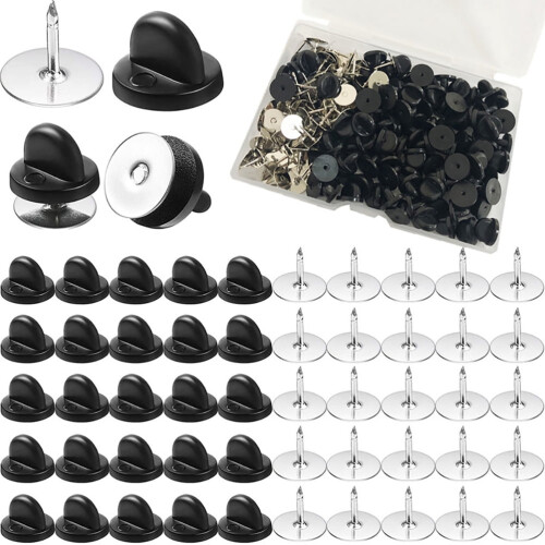 iFundom rubber pin backs clutch backings 1 box 1