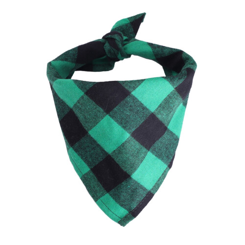 Jacenvly Plaid Cotton Pet Bandana 1 Piece 2