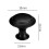 Black Round Mushroom Cabinet Knobs with Screws 12 Pcs 2