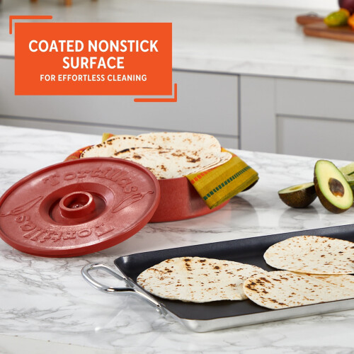Imusa double burner griddle ceramic nonstick 19x12 inch 1